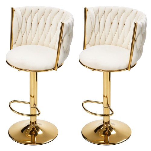 Set velvet bar stools - of,