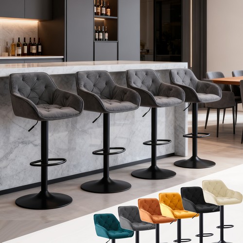 Set bar stools - bar, velvet