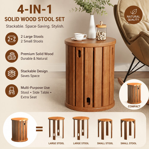 Stackable stools set 4 - set,