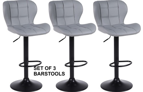 Grey bar stools faux - grey,