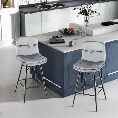 Set bar stools velvet - set,
