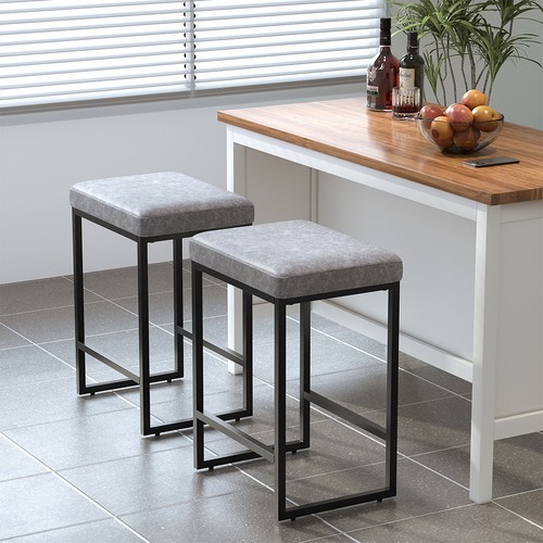 Pack grey bar stool pu - pack,