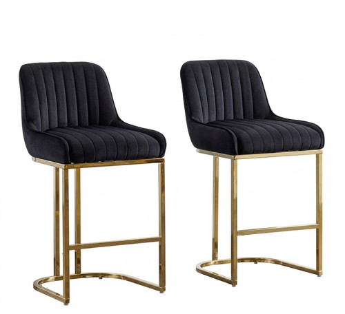 Set velvet bar - set, stools