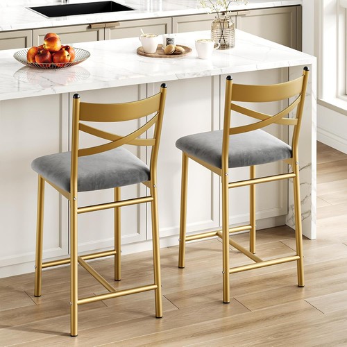 Metal frame bar - stools, of