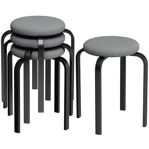Homcom stackable stools modern - homcom,