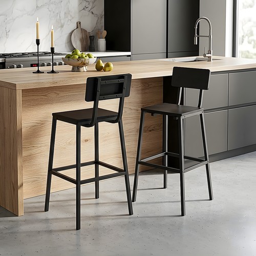 Black bar stools set - stools,