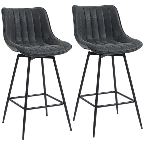 Homcom swivel bar stools set - homcom,