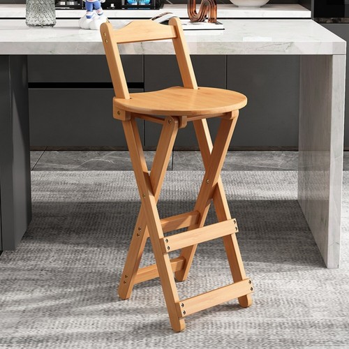 Wooden folding bar - wooden, stool