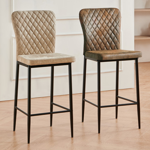 Modern faux suede bar stools - bar,