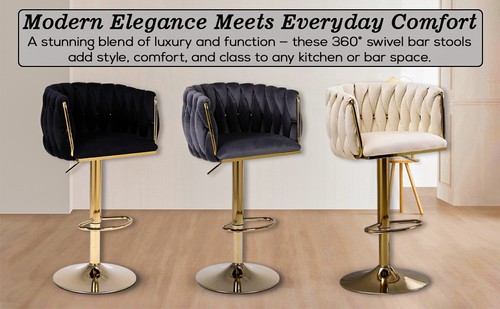 Pair velvet bar stools - velvet,