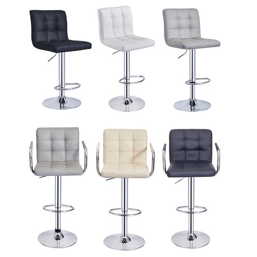 2pcs faux leather bar - leather, stools