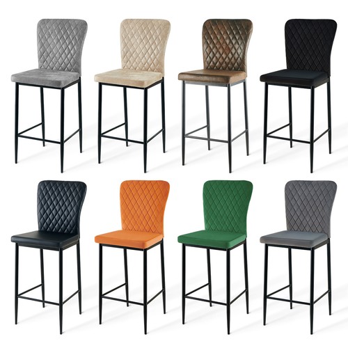 Bar stools velvet - stools, velvet/faux