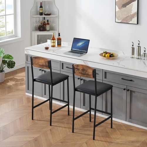 2pc industrial bar stools - 2pc,